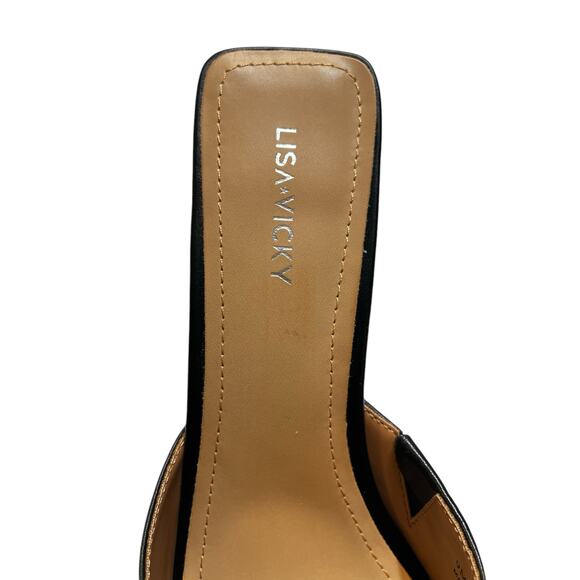 Lisa Vicky Vital Platform Slide Sandal Shoe 9 Black - Picture 6 of 9